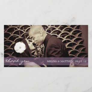 TARJETA DE AGRADECIMIENTO LA LÍNEA ESCARPADA EL %PIPE% DEL TINTE PÚRPURA QUE