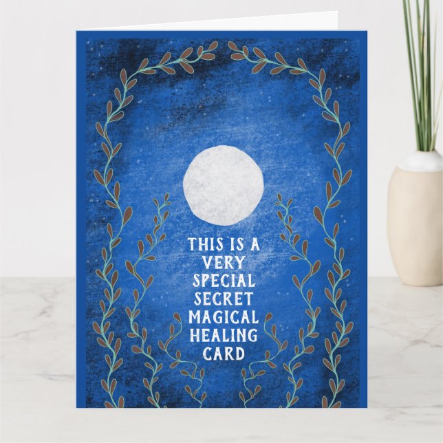 Tarjeta De Agradecimiento La luna espiritual mágica nocturna secreta se recu (Anverso)