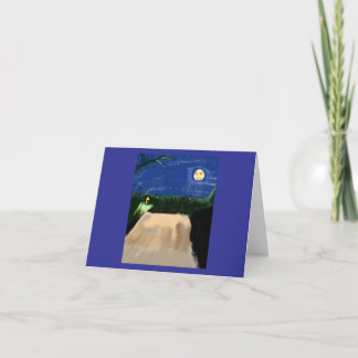 Tarjeta De Agradecimiento La Luna Sobre El Camino