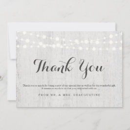 Tarjeta De Agradecimiento La madera rústica personalizada le agradece