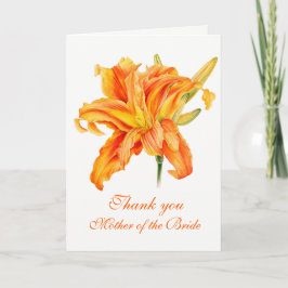 Tarjeta De Agradecimiento La madre del daylily de la boda de la novia le