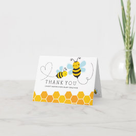 Tarjeta De Agradecimiento La mamá a la abeja Baby Shower le agradece cardar
