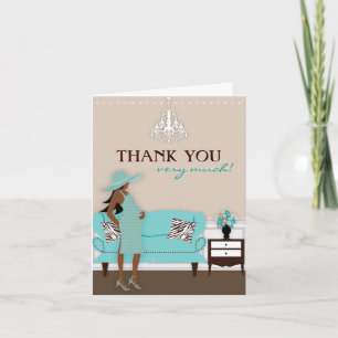 Tarjeta De Agradecimiento La mamá moderna elegante Baby Shower le agradece