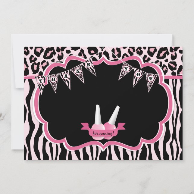 Tarjeta De Agradecimiento La manicura y el fiesta del balneario del Pedicure (Anverso)