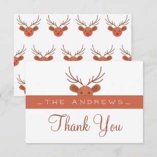 Tarjeta De Agradecimiento La marina clásica Tartan Plaid Merry Christmas Gra