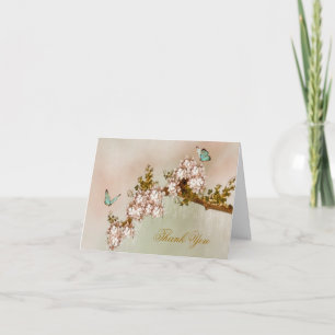 Tarjeta De Agradecimiento La mariposa elegante le agradece cardar