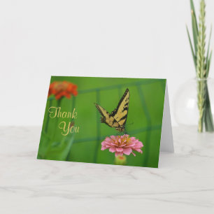 Tarjeta De Agradecimiento La mariposa le agradece cardar