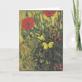 Tarjeta De Agradecimiento La mariposa Van Gogh alimenta el destino de paz de