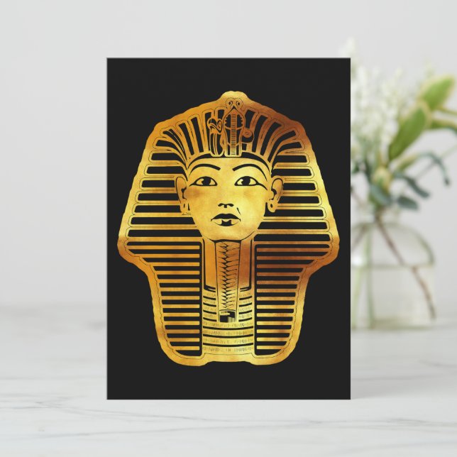 Tarjeta De Agradecimiento La máscara egipcia de oro de Tutankhamun (Anverso de pie)