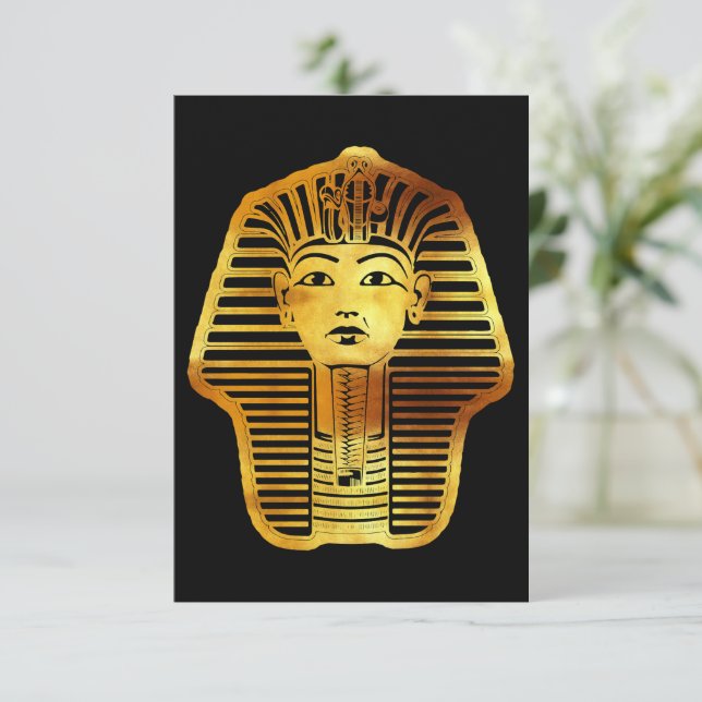 Tarjeta De Agradecimiento La máscara egipcia de oro de Tutankhamun (Anverso de pie)