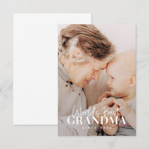 Tarjeta De Agradecimiento La mejor abuela del mundo desde la fotografía de M