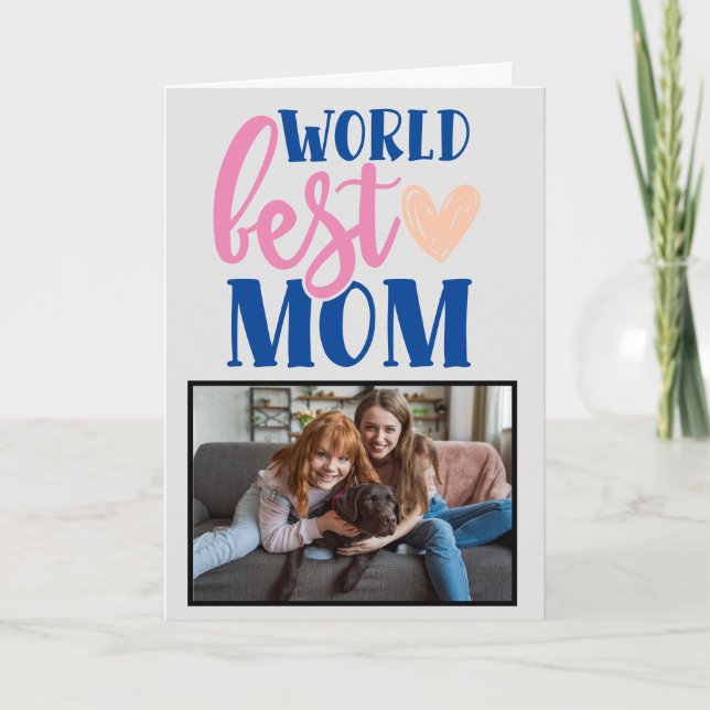 Tarjeta De Agradecimiento La mejor carta de mamá del mundo... (Anverso)