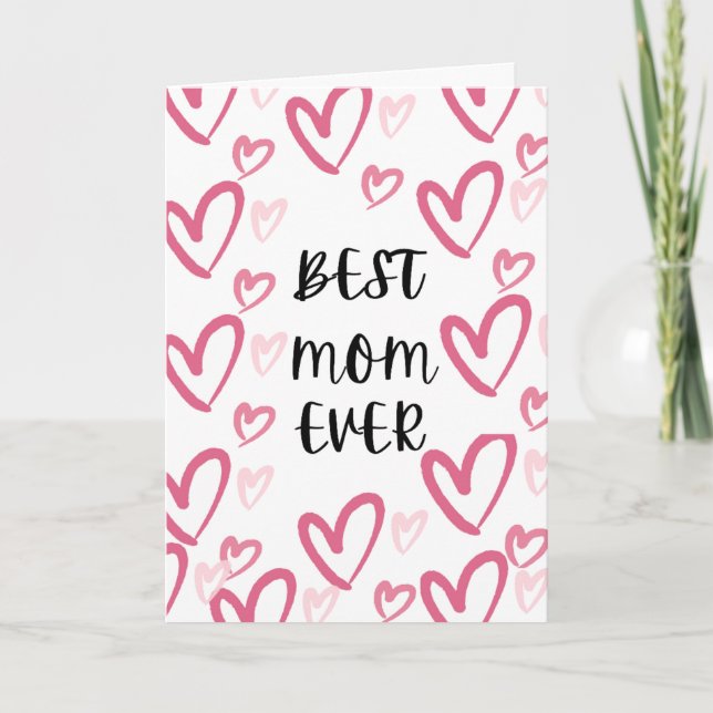Tarjeta De Agradecimiento La mejor carta del día de la madre (Anverso)