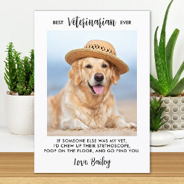 Tarjeta De Agradecimiento La mejor foto del Mascota de perros personalizado