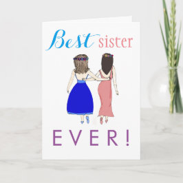 Tarjeta De Agradecimiento ¡La mejor hermana nunca!