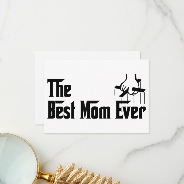 Tarjeta De Agradecimiento La mejor mamá de todos los tiempos (Anverso/Reverso In Situ)