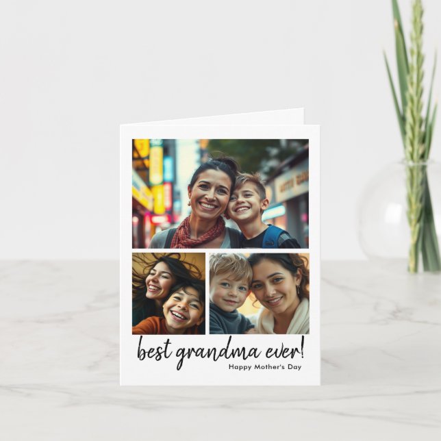 Tarjeta De Agradecimiento La mejor mamá de todos los tiempos | Personalizado (Anverso)