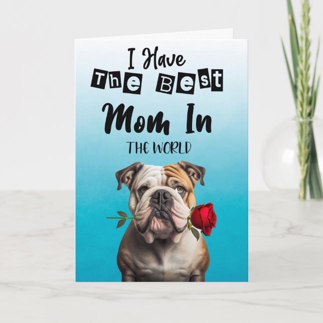 Tarjeta De Agradecimiento La mejor mamá del mundo... Día personalizado de la (Anverso)