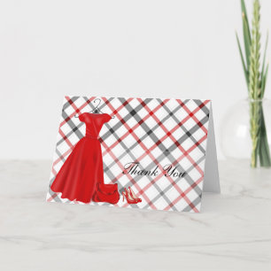 Tarjeta De Agradecimiento La moda le agradece (el rojo)