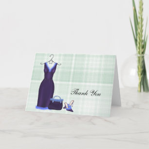 Tarjeta De Agradecimiento La moda le agradece (la púrpura)
