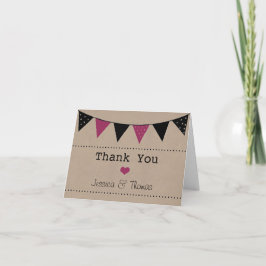 Tarjeta De Agradecimiento La moderna colección de Bodas de Bunting