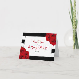 Tarjeta De Agradecimiento La moderna colección de Bodas de lujo Moda - Roses