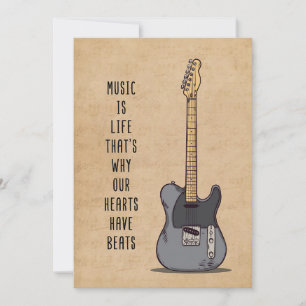 Tarjeta De Agradecimiento La música de arte es la vida