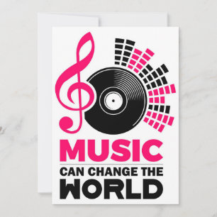 Tarjeta De Agradecimiento La música de arte musical puede cambiar el mundo