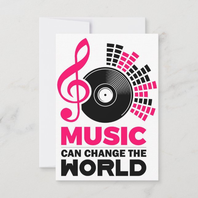 Tarjeta De Agradecimiento La música de arte musical puede cambiar el mundo (Anverso)