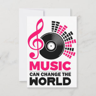 Tarjeta De Agradecimiento La música de arte musical puede cambiar el mundo