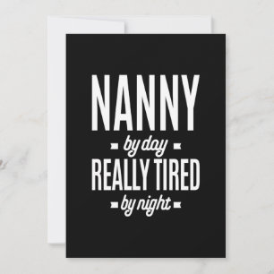Tarjeta De Agradecimiento La nana de día realmente cansada de la noche