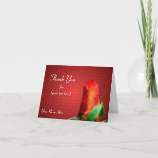 Tarjeta De Agradecimiento La naturaleza de las flores rocosas rojas gracias