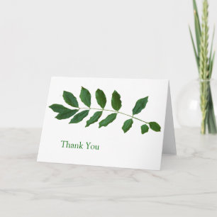 Tarjeta De Agradecimiento La naturaleza del helecho de la hoja le agradece