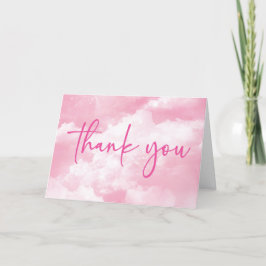 Tarjeta De Agradecimiento La Novia Está En Nueve Duchas De Novias Rosa