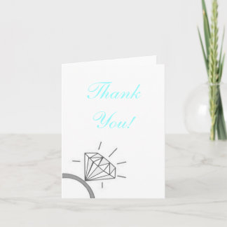 Tarjeta De Agradecimiento La novia le agradece azul