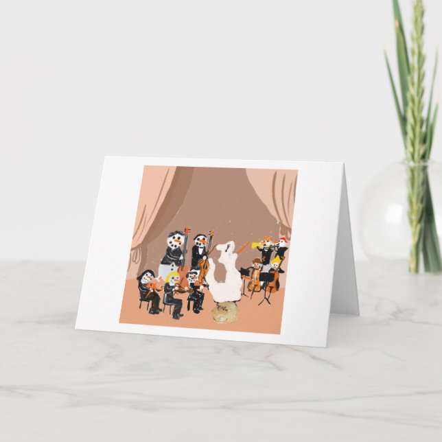 Tarjeta De Agradecimiento La Orquesta del Pueblo ⛄️ Nieve (Anverso)