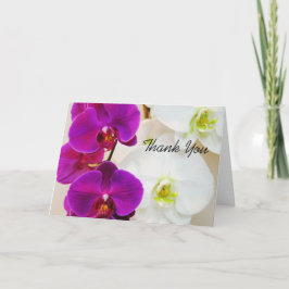 Tarjeta De Agradecimiento La orquídea púrpura tropical le agradece cardar