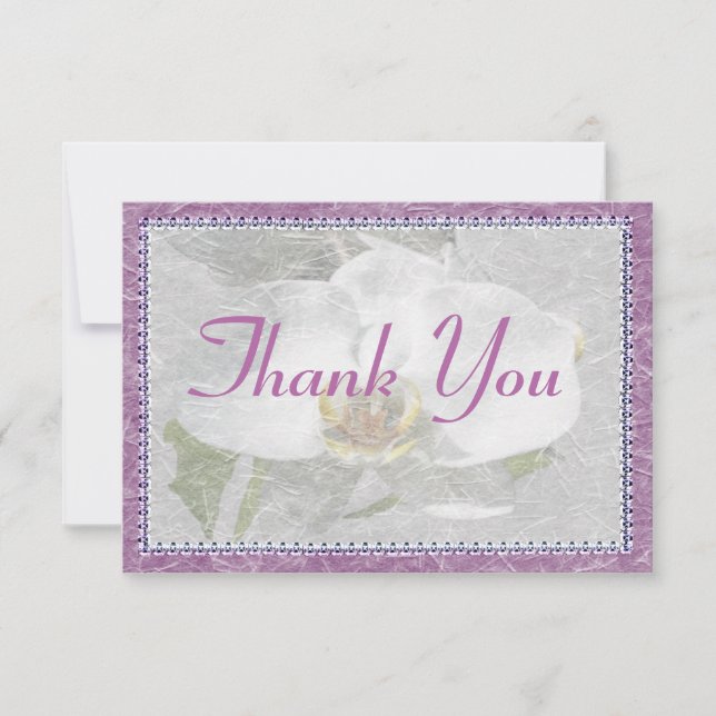 Tarjeta De Agradecimiento La orquídea radiante le agradece (Anverso)