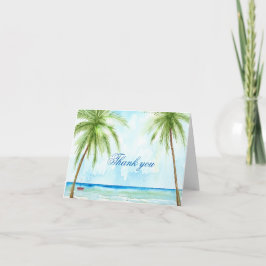 Tarjeta De Agradecimiento La palmera le agradece cardar
