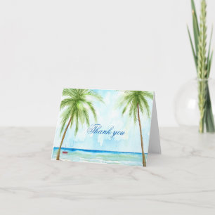 Tarjeta De Agradecimiento La palmera le agradece cardar