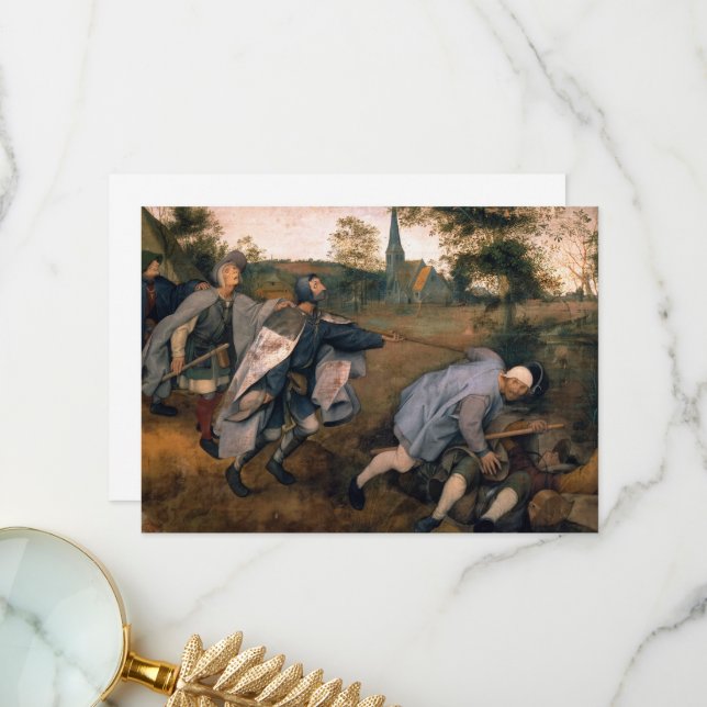 Tarjeta De Agradecimiento La parábola de ciegos de Pieter Bruegel (Anverso/Reverso In Situ)