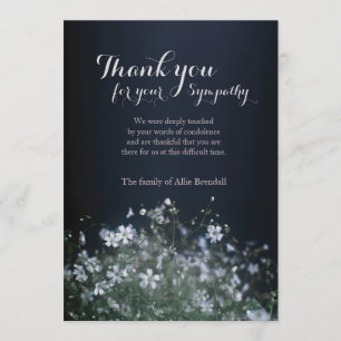 Tarjeta De Agradecimiento La pérdida blanca de los Wildflowers le agradece
