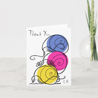 Tarjeta De Agradecimiento La pila del caracol le agradece cardar