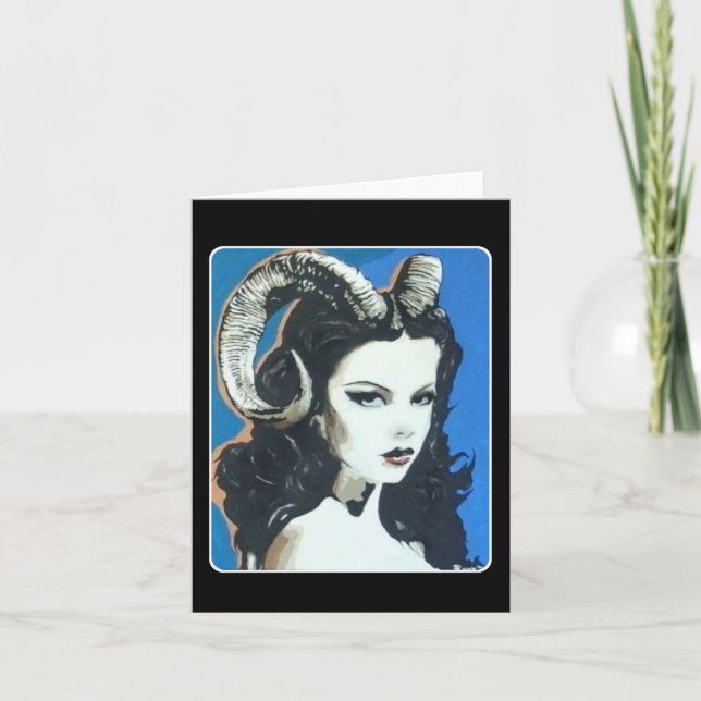 Tarjeta De Agradecimiento La pintura "Tentación en el Magick" en blanco (Anverso)