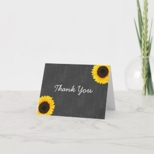 Tarjeta De Agradecimiento La pizarra del girasol le agradece