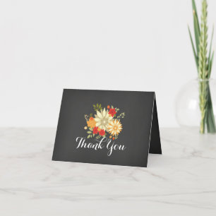 Tarjeta De Agradecimiento La pizarra floral dulce le agradece cardar