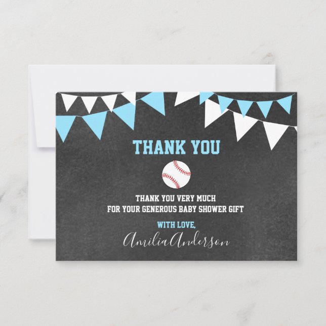 Tarjeta De Agradecimiento La pizarra LE AGRADECE fiesta de bienvenida al (Anverso)