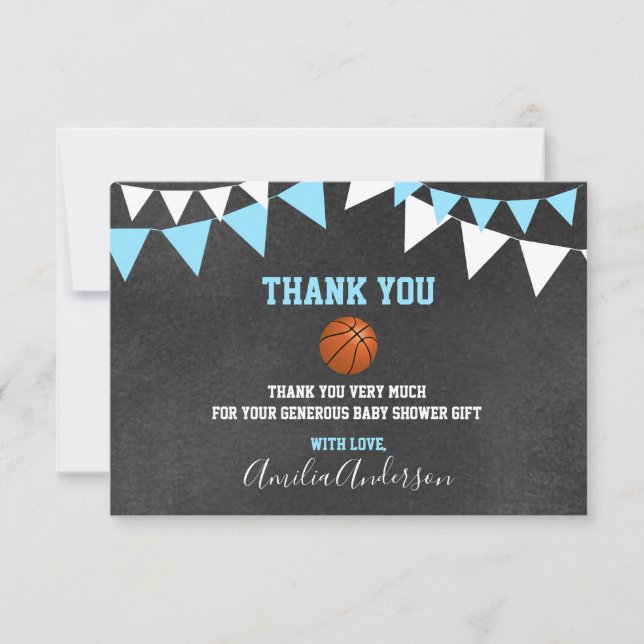 Tarjeta De Agradecimiento La pizarra LE AGRADECE fiesta de bienvenida al (Anverso)