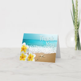 Tarjeta De Agradecimiento La playa de Hawaii de las estrellas de mar del