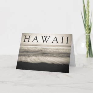 Tarjeta De Agradecimiento La playa de la Isla Grande de Hawaii   Gracias